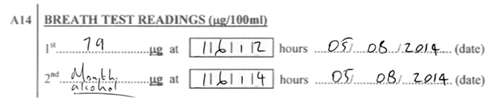 Breath results