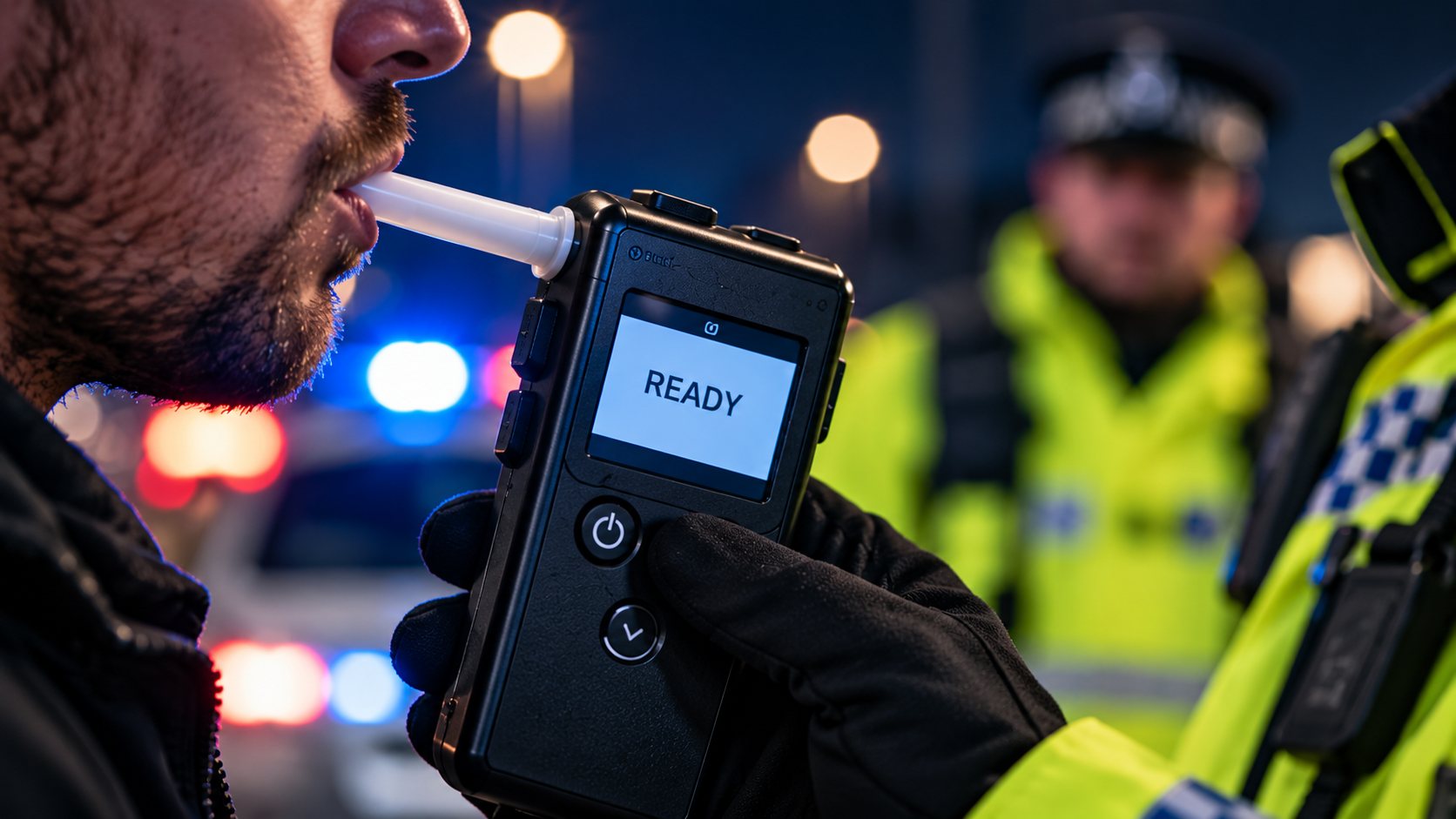 Night Time Roadside Breathalyser Test